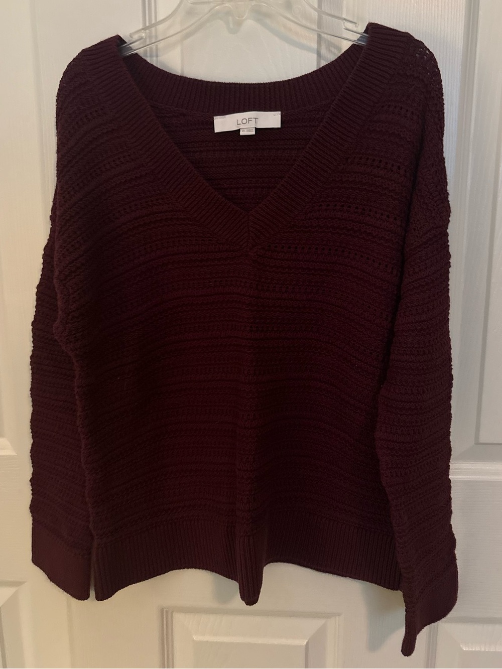 Feel burgundy LOFT sweater